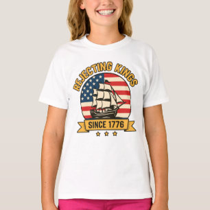 Camiseta Rejeitando Reis desde 1776 Vintage Patriotic USA