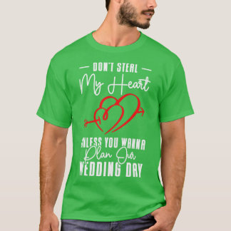 Camiseta Relação de Casamento de Casal Coração Citações de