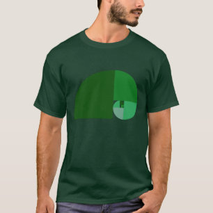 Camiseta Relação dourada, espiral de Fibonacci
