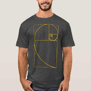 Camiseta Relação ouro Fibonacci Espiral 1 Sagrada