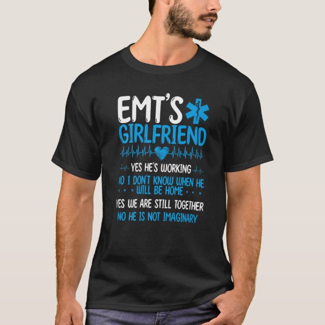 Camiseta Relação paramédica de Namorada EMT Saúde (Frente)
