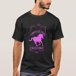 Camiseta Relacionamento Desculpem, Cavalos