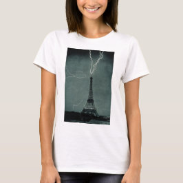 Camiseta Relâmpago atingindo a Torre Eiffel
