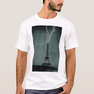 Camiseta Relâmpago atingindo a Torre Eiffel