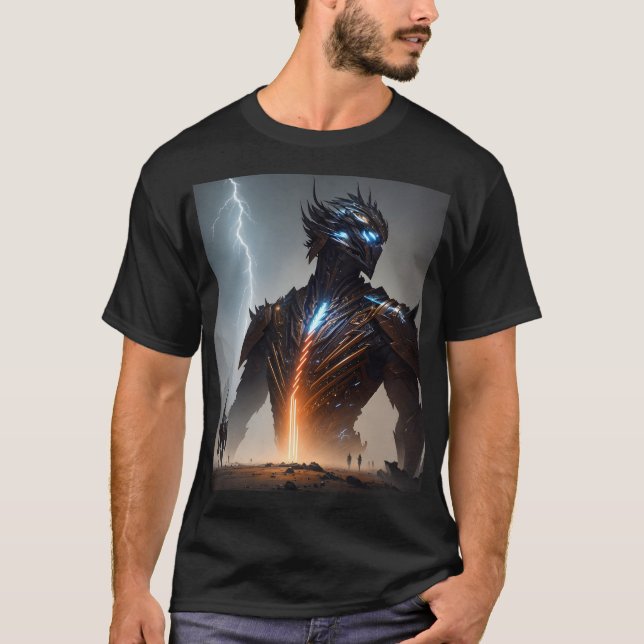 Camiseta Relâmpago Cyborg Warrior (Frente)