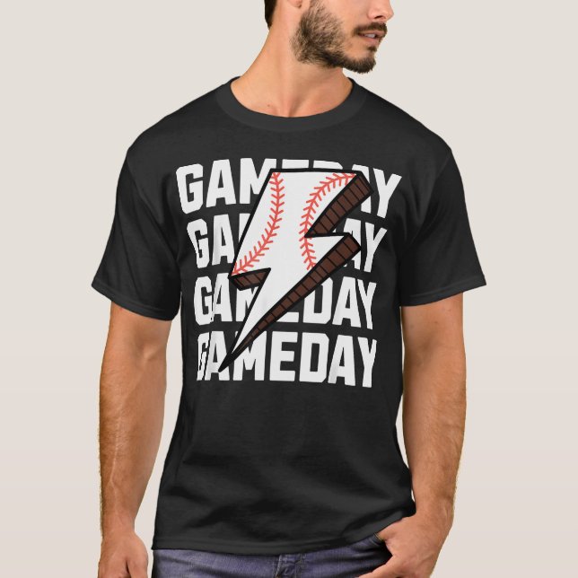 Camiseta Relâmpago de Beisebol (Frente)