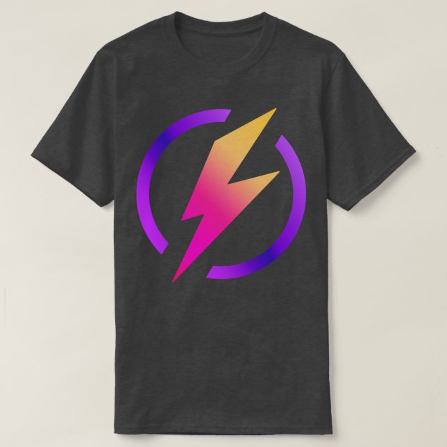 Camiseta Relâmpago de cores vívidas (Frente do Design)