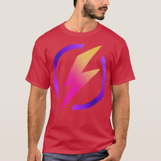 Camiseta Relâmpago de cores vívidas