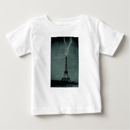 Camiseta Relâmpago em choque com a Torre Eiffel