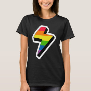 Camiseta Relâmpago Lgbtq Direitos Gay Orgulho Orgulho Rainb