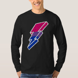 Camiseta Relâmpago Orgulho Bi Fofo Lgbtq Parada Sutil P