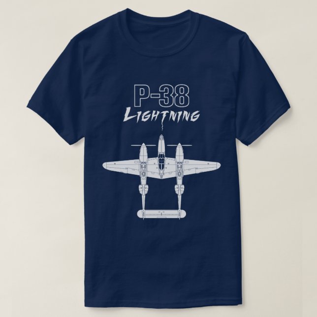 Camiseta Relâmpago P-38 (Frente do Design)