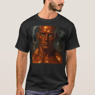 Camiseta Relâmpago realista em android