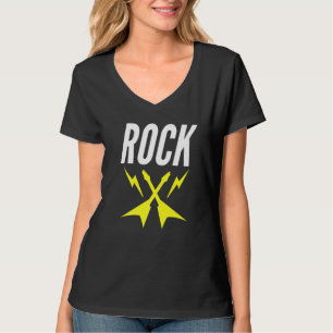 Camiseta Relâmpagos de Guitarra de Rock Para Balançar