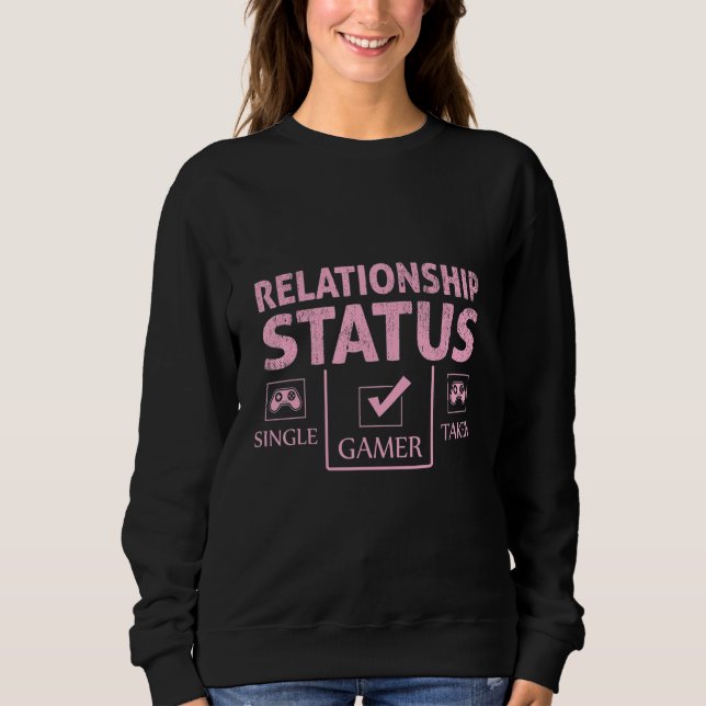 Camiseta Relationship Status Single Taken Gamer Valentines  (Frente)