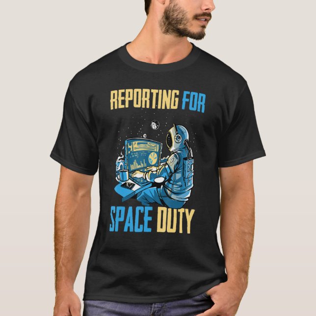 Camiseta Relatório Astronauta Sobre O Imposto Espacial Do C (Frente)