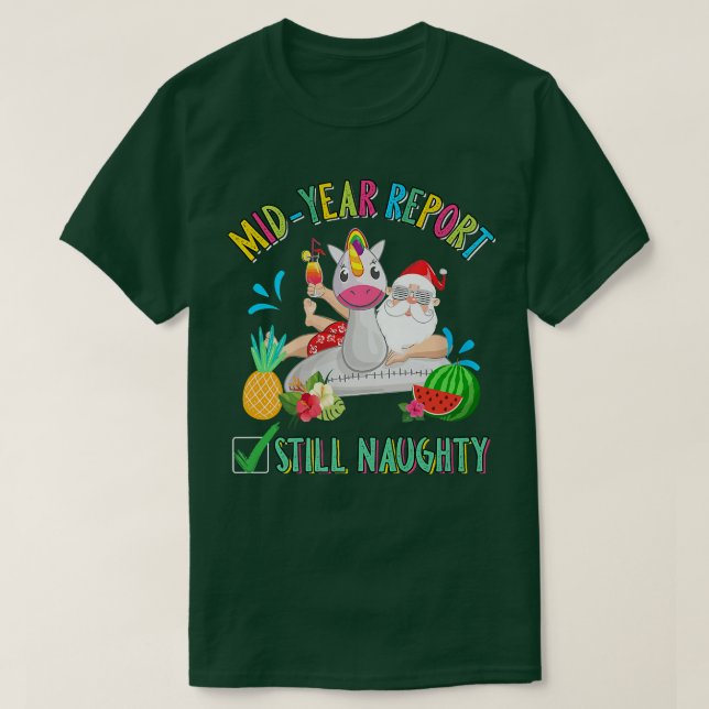 Camiseta Relatório de Ano de médio ainda malvado Natal em j (Frente do Design)