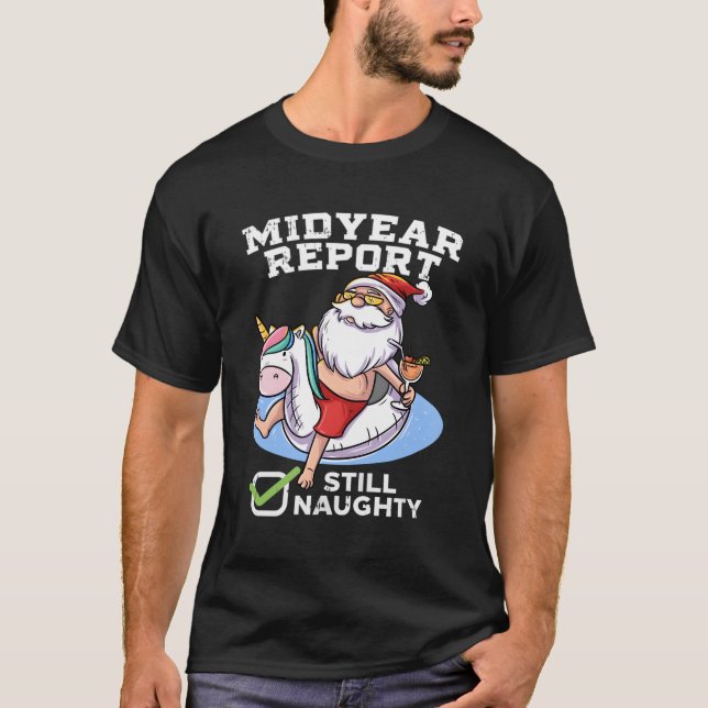Camiseta Relatório De Ano De médio Ainda Papais noeis Maldi (Frente)