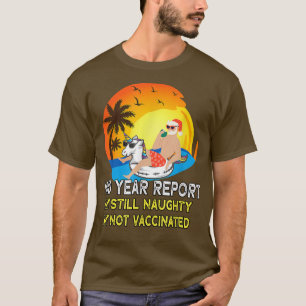 Camiseta Relatório do ano de Médio do papai noel ainda mal-