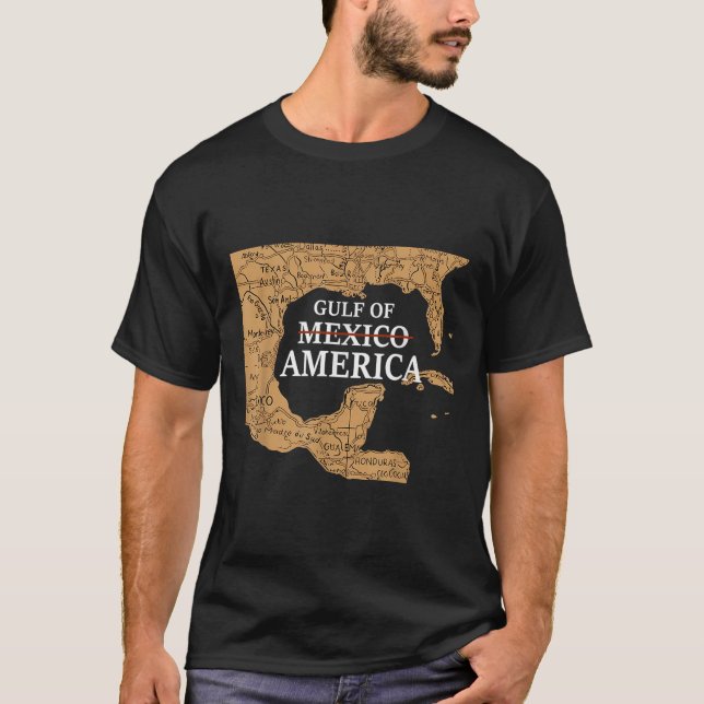 Camiseta Relatório Do Mapa Do Golfo Dos Estados Unidos Da A (Frente)