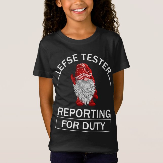 Camiseta Relatório do testador de esquerda para os gnomos d (Frente)