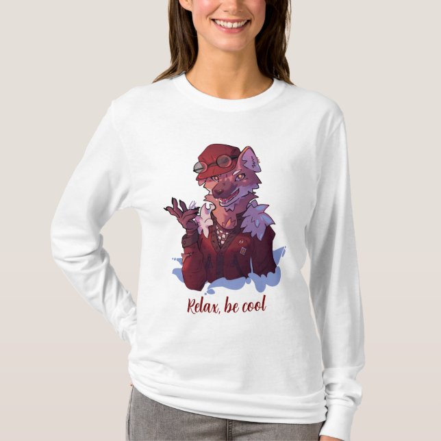 Camiseta Relax be cool, wolf (Frente)