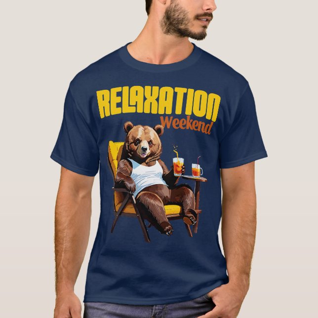 Camiseta relax bear weekend mood (Frente)