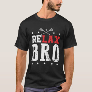 Camiseta RELAX BRO LAX Lacrosse para homens mulheres crianç