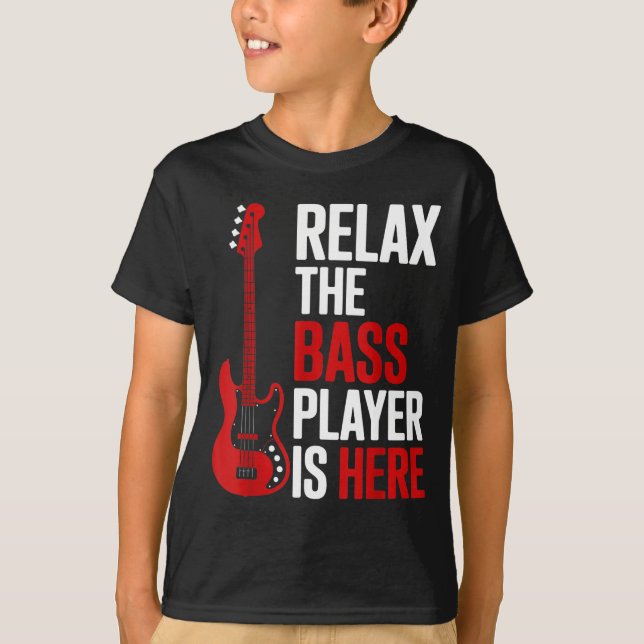 Camiseta Relax The B Player Is Here Retro Guitar Musician F (Frente)