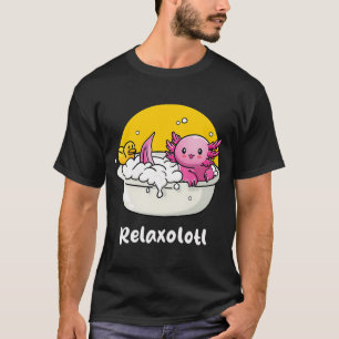 Camiseta Relaxalotl - axolote fofo (em cores escuras)