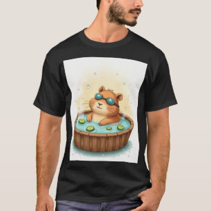 Camiseta Relaxamento da Capivara na Banheira de Hidromassag