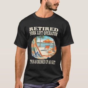 Camiseta Relaxamento do Operador de Elevação do Fork Aposen