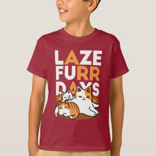 Camiseta Relaxando a Arte de Gato - 'Dias de Furo de Lázaro