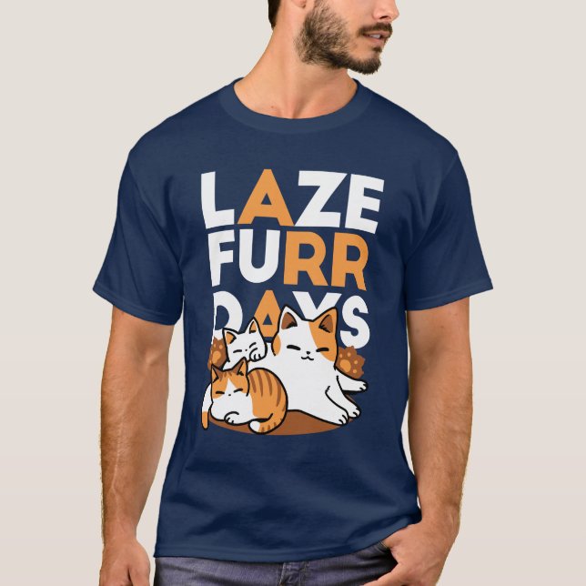 Camiseta Relaxando a Arte de Gato - 'Dias de Furo de Lázaro (Frente)