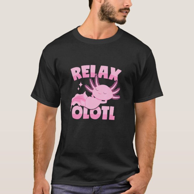 Camiseta Relaxando Axolotl Pun (Frente)
