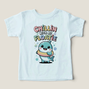 Camiseta Relaxando com Meu Boia Bebê Tubarão