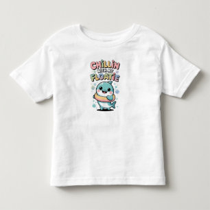 Camiseta Relaxando com meu boia   Bebê Tubarão