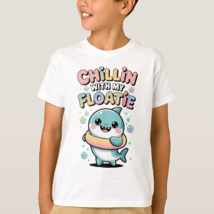 Camiseta Relaxando com Meu Boia Shark Baby Kids
