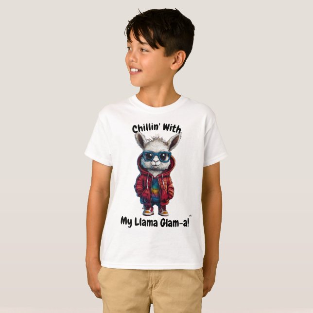 Camiseta Relaxando com Meu Llama Glam-a - Moletom de Juvent (Frente Completa)