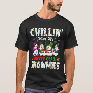 Camiseta Relaxando Com Meu Treinador de Futebol Snowmies Na