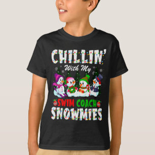 Camiseta Relaxando Com Meu Treinador de Natação Snowmies Xm