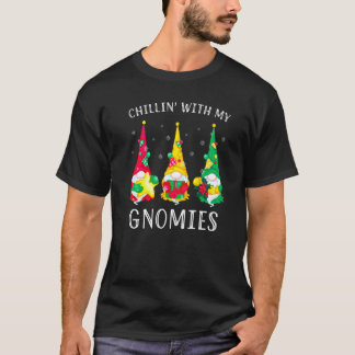 Camiseta Relaxando Com Meus Gnomos Três Fantasia De Natal D