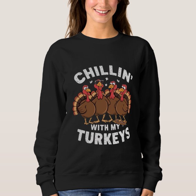Camiseta Relaxando Com Meus Perus Presente De Família De Aç (Frente)
