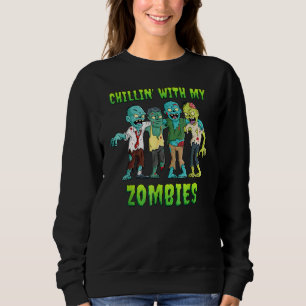 Camiseta Relaxando Com Minha Tropa de Zumbis Esquadrão de Z