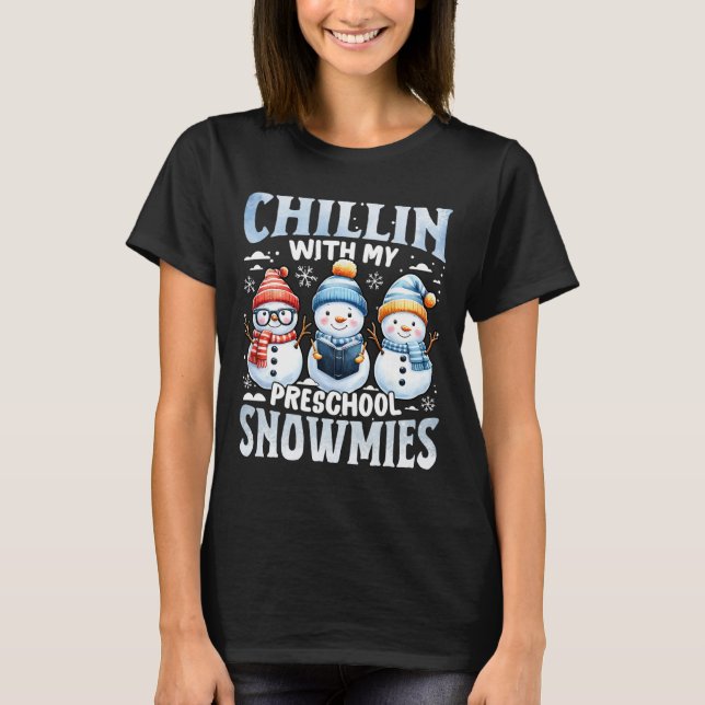 Camiseta Relaxando Com Os Presentes De Natal Das Minhas Sno (Frente)