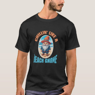 Camiseta Relaxando Como Um Gnomo De Praia Gnomo Anão De Jar