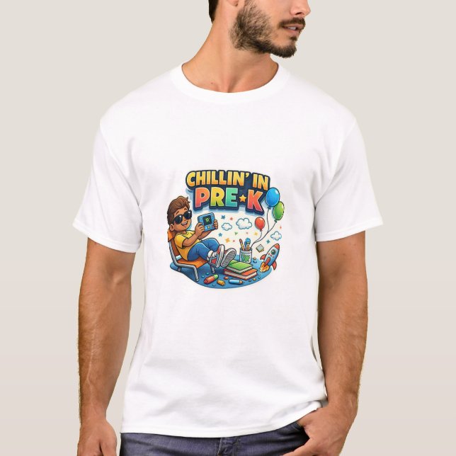 Camiseta Relaxando no Pré-K (Frente)