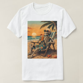 Camiseta Relaxante da Praia do Esqueleto | Verão D