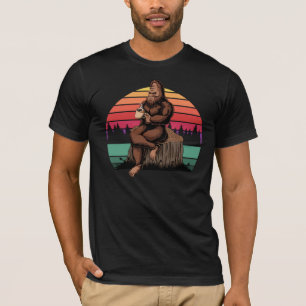 Camiseta relaxante do pé-grande-café-sol-retrô