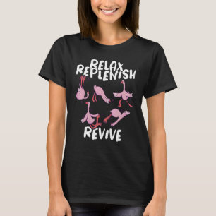 Camiseta Relaxar Reabastecer Reviver Instrutor de Yoga Medi